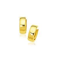 14k Yellow Gold Snuggable Hoop Earrings - Forever in Harmony