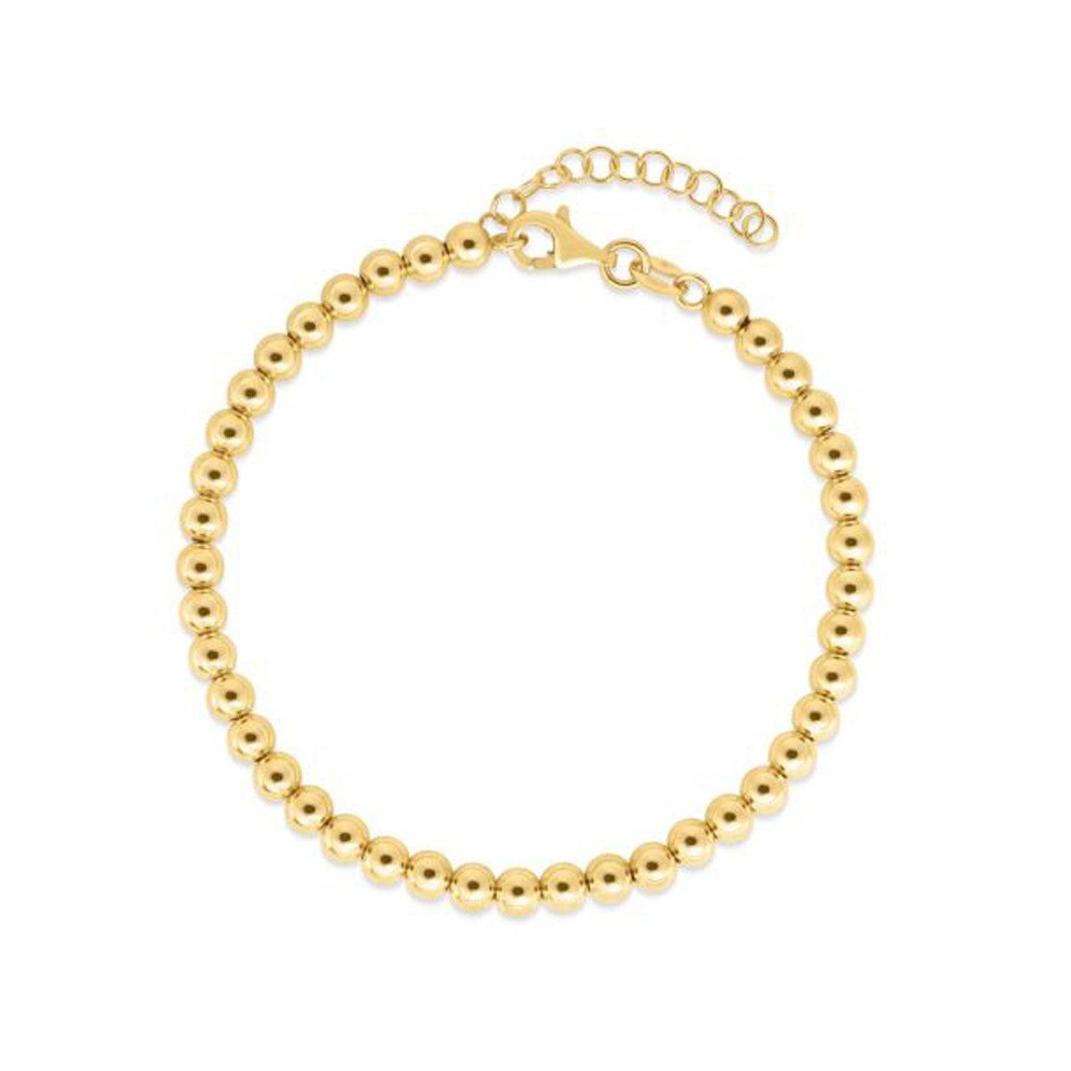 14k Yellow Gold Bead Chain Necklace(4mm) |