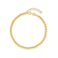 14k Yellow Gold Bead Chain Necklace(4mm) | - Forever in Harmony