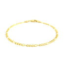 10k Yellow Gold Link Figaro Bracelet (2.60 mm) | - Forever in Harmony