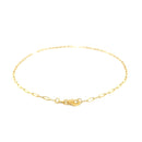 14K Yellow Gold Fine Paperclip Anklet (1.5mm)