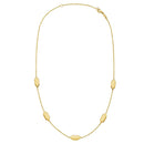 Elongated Hexagon Necklace in 14K Yellow Gold