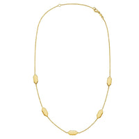 Elongated Hexagon Necklace in 14K Yellow Gold