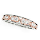 14k White And Rose Gold Infinity Style Diamond Band (1/5 cttw) - Forever in Harmony