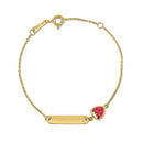 14k Yellow Gold Strawberry Childrens Bracelet (1.00 mm) | - Forever in Harmony