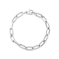 Sterling Silver Wide Paperclip Chain Bracelet (6.50 mm) | - Forever in Harmony