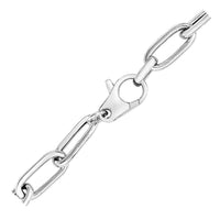 Sterling Silver Wide Paperclip Chain Bracelet (6.50 mm) | 7.5''