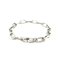 Sterling Silver Wide Paperclip Chain Bracelet (6.50 mm) | 7.5''