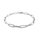 14K White Gold Bold Paperclip Chain Bracelet (4.20 mm) | - Forever in Harmony