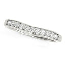 14k White Gold Curved Diamond Wedding Band (1/4 cttw) - Forever in Harmony