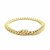 14k Yellow Gold Semi Solid Miami Cuban Bracelet (7.20 mm) | 8.5''