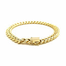 14k Yellow Gold Semi Solid Miami Cuban Bracelet (7.20 mm) | - Forever in Harmony