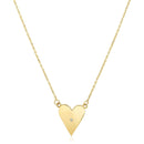 14k Yellow Gold High Polish Elongated Heart Necklace | 18''