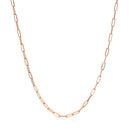 14k Rose Gold Adjustable Paperclip Chain (1.50 mm)