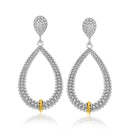 18k Yellow Gold & Sterling Silver Diamond Accented Graduated Popcorn Earrings - Forever in Harmony