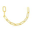 14k Yellow Gold Rounded Paperclip Chain Necklace | - Forever in Harmony