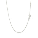 14k White Gold Polished Mini Heart Necklace