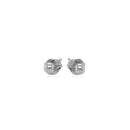 14k White Gold Spherical Stud Earrings (3mm)