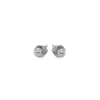 14k White Gold Spherical Stud Earrings (3mm)