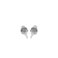 14k White Gold Spherical Stud Earrings (3mm)