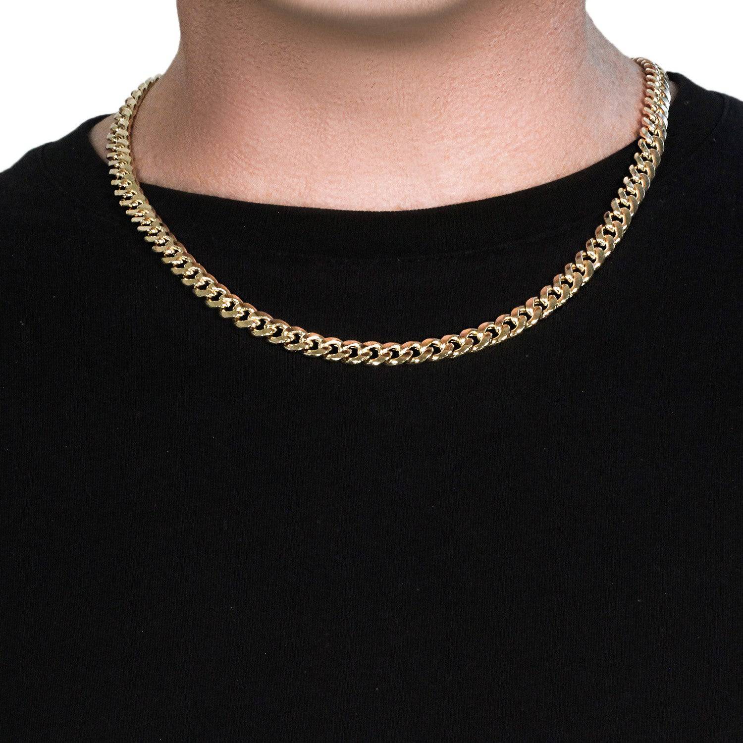 10k Yellow Gold Light Miami Cuban Chain (8.00 mm) | - Forever in Harmony