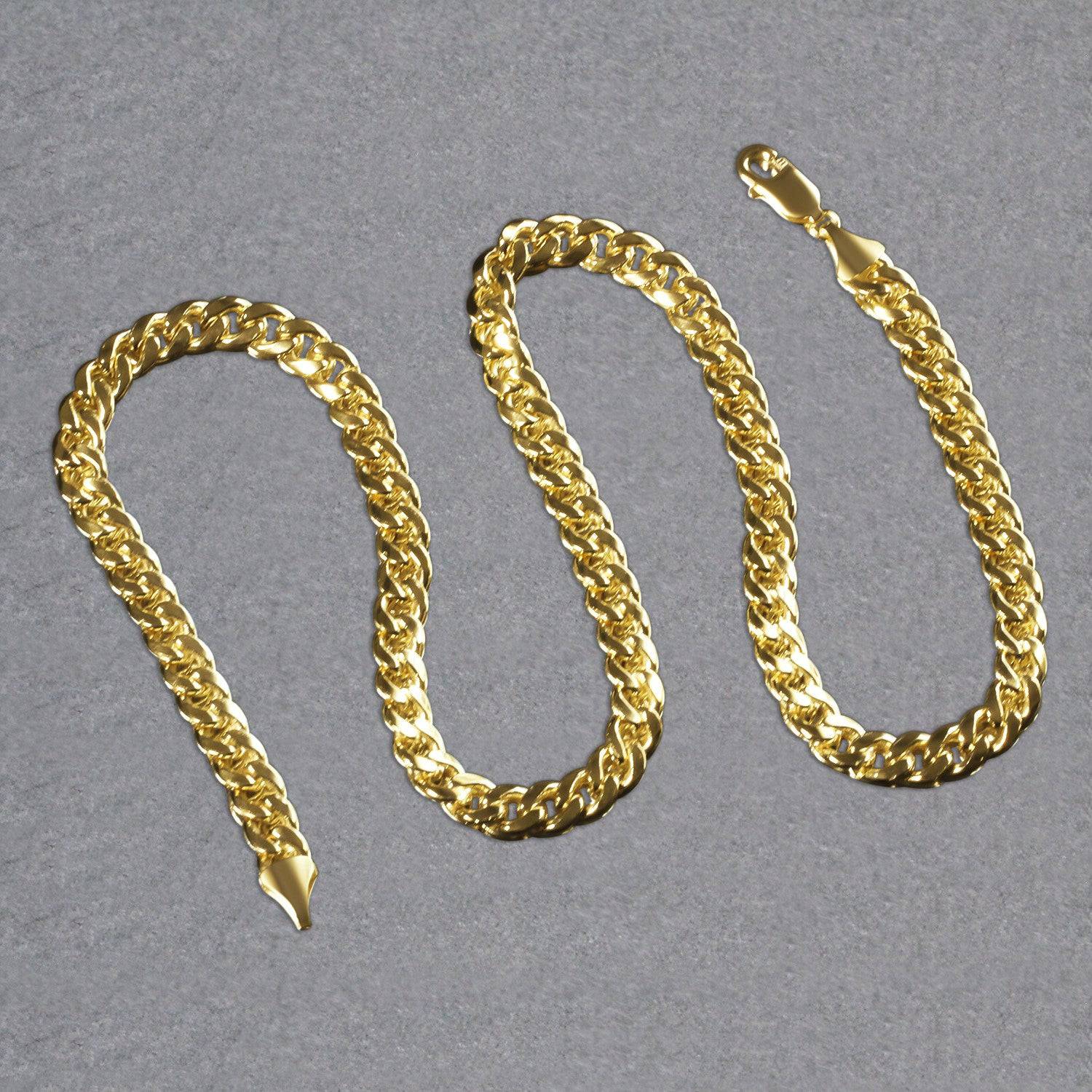 10k Yellow Gold Light Miami Cuban Chain (8.00 mm) | - Forever in Harmony