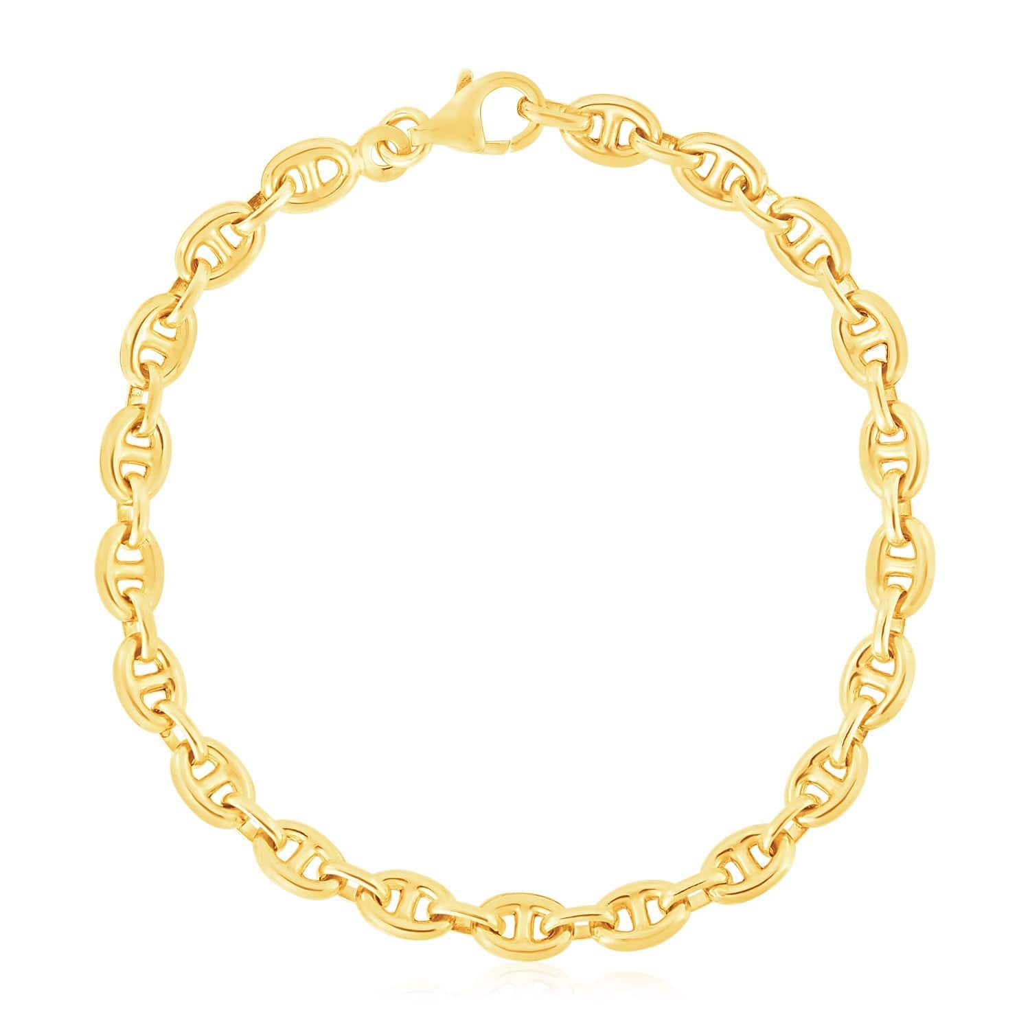 14k Yellow Gold High Polish Mariner Link Bracelet  (5.40 mm) |