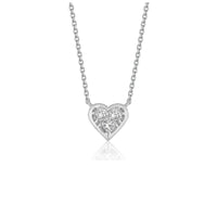 Diamond Heart Design Pendant in 14k White Gold - Forever in Harmony