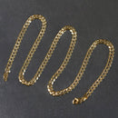 14k Two Tone Gold Pave Curb Chain (4.60 mm)