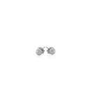 14k White Gold Round Stud Earrings (4mm)