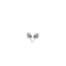 14k White Gold Round Stud Earrings (4mm)