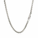 Sterling Silver Rhodium Plated Round Box Chain (3.00 mm) | - Forever in Harmony