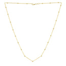 Textured Saturn Bead Necklace in 14K Yellow Gold