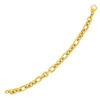 14k Yellow Gold Oval Link Bracelet (9.40 mm) | - Forever in Harmony