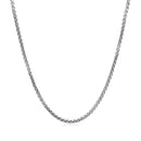 14k White Gold Solid Round Box Chain (1.60 mm)