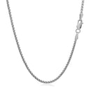 14k White Gold Solid Round Box Chain (1.60 mm)