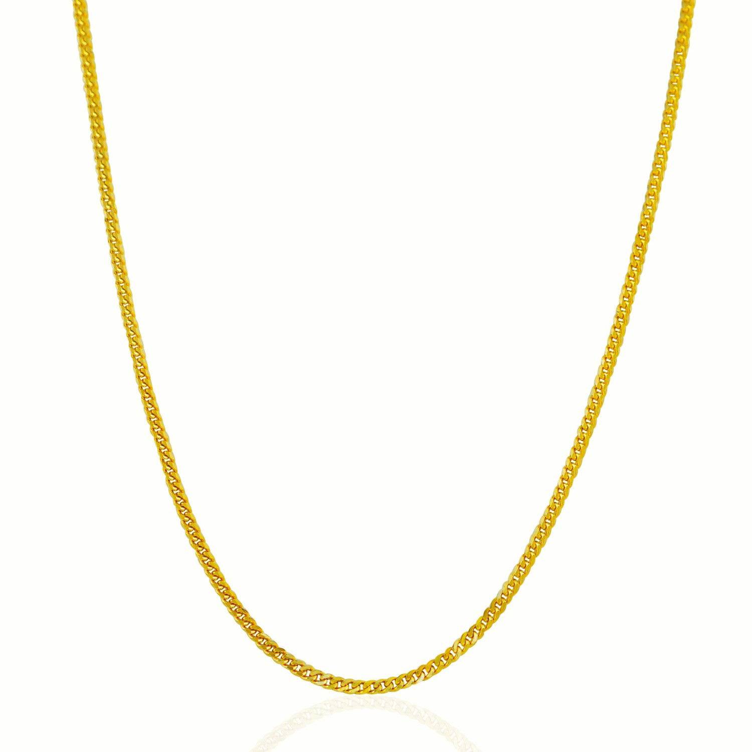 18k Yellow Gold Gourmette Chain (2.20 mm)