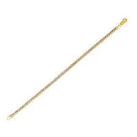 Round Pave Franco Chain Bracelet in 14k Yellow Gold  (3.15 mm) | - Forever in Harmony