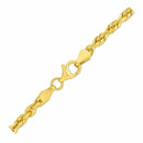 10k Yellow Gold Solid Diamond Cut Rope Bracelet (4.00 mm) | - Forever in Harmony