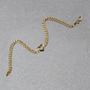 14k Yellow Gold 7 inch Curb Chain Bracelet with Heart (3.40 mm) | - Forever in Harmony