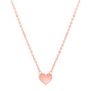 14k Rose Gold Polished Mini Heart Necklace | - Forever in Harmony