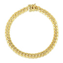 10k Yellow Gold Semi Solid Miami Cuban Bracelet (10.70 mm) | - Forever in Harmony