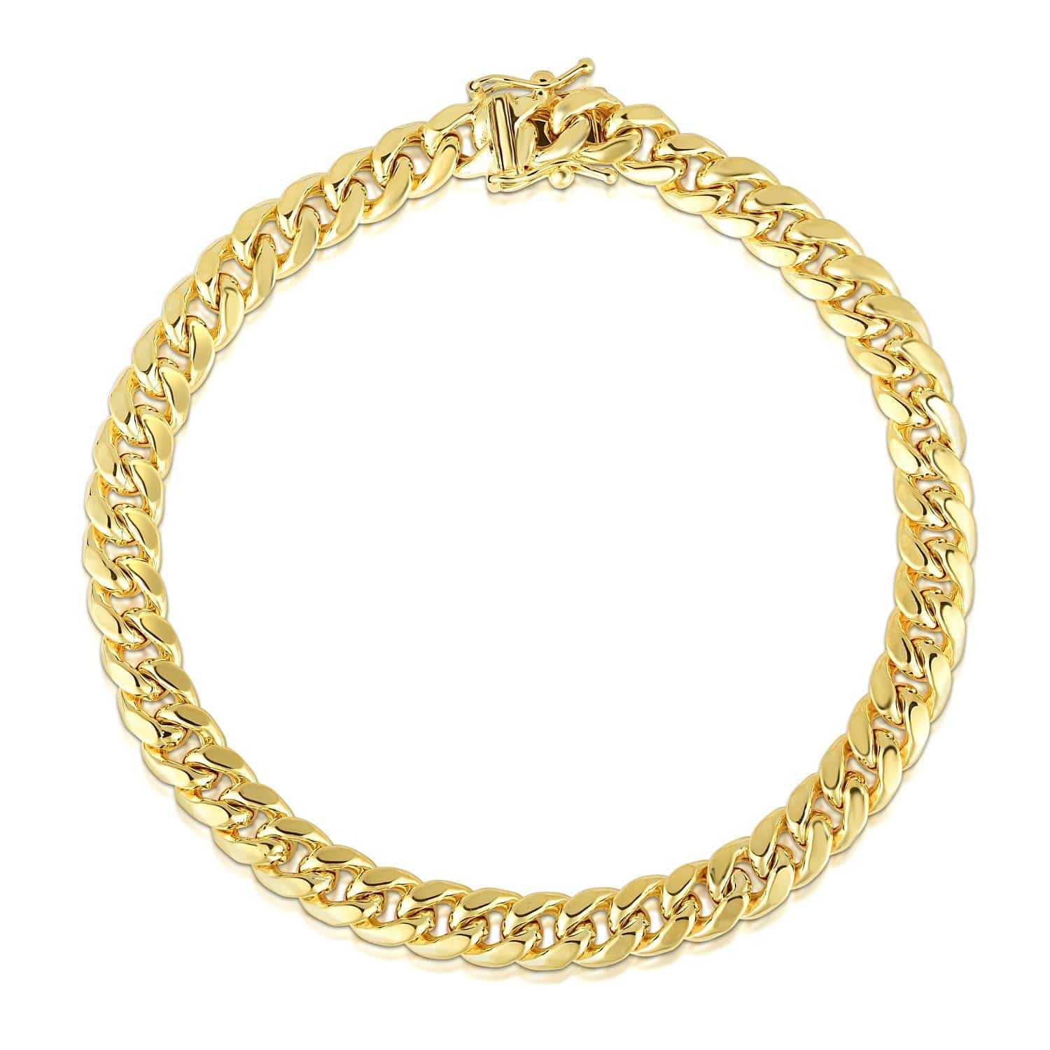 10k Yellow Gold Semi Solid Miami Cuban Bracelet (10.70 mm) |