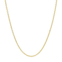 14k Yellow Gold Round Cable Link Chain (1.30 mm)