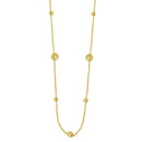 Alternating Bead Chain Necklace in 14K Yellow Gold