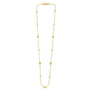 Alternating Bead Chain Necklace in 14K Yellow Gold