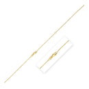 Double Extendable Bead Chain in 14k Yellow Gold (1.00 mm)