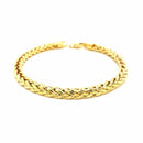 14k Yellow Gold Diamond Cut Round Franco Bracelet (5.30 mm) | - Forever in Harmony