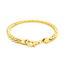 14k Yellow Gold Diamond Cut Round Franco Bracelet (5.30 mm) | - Forever in Harmony