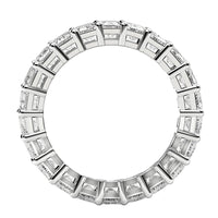 Emerald Cut Lab Grown Diamond Eternity Ring in 14k White Gold (4 cttw FG/VS2)